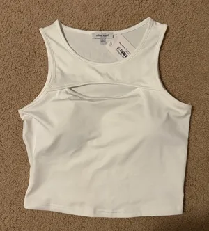 White Athletic Tank Size undefined thumbnail 1