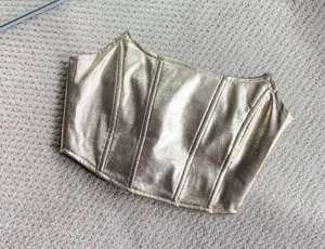 Vestique Sofie the label gold Metallic top thumbnail 1