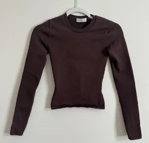 Aritiza Babaton Ribbed Brown Long Sleeve Size XXS / XS Contour Sculpt thumbnail 2