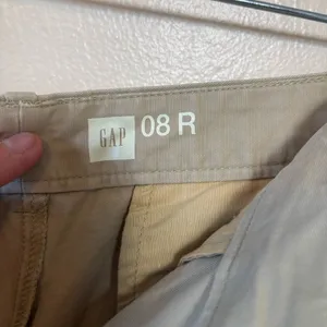 Gap Womens Shorts Chino Khaki‎ 100% Cotton Pockets Short Tan Size 8R thumbnail 7