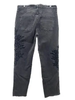 FREE PEOPLE We The Free OB737354 Embroidered Girlfriend Jeans Size 29 thumbnail 8