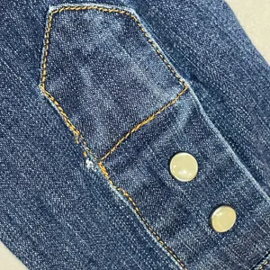 Vintage Gap Western Shirt Denim Look Stretch Women Size Medium Blue Pearl Snaps thumbnail 10