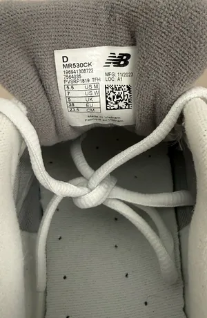 New Balance Woman's Grey and White Athletic Sneakers thumbnail 8