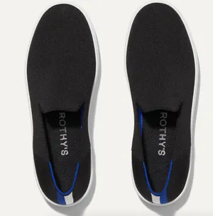 Rothy's The Original Slip On Black Sneaker Size 8 thumbnail 2