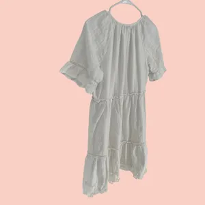 KATE & SAM Tiered Mini Dress Women‎ Size S White Eyelet Ruffle Lace Boho Summer thumbnail 11