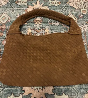 Woven Tote Bag Brown thumbnail 1