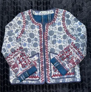 Sundance Women's Catalog Jubileo Utility Jacket Embroidered Quilted Size Large thumbnail 1