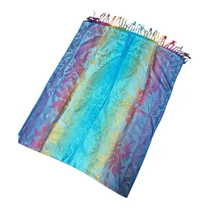 Festival bohemian rainbow large scarf wrap thumbnail 1