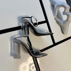 ✨ Zara Metallic Silver Clear Block Heels - Size 37 ✨ thumbnail 20