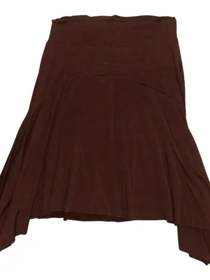 Knee length Maurices Brown Skirt with Flared long sides medium thumbnail 1