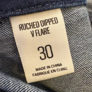 BDG Urban Outfitters Ruched Dipped V Flare Jeans Size 30 Dark Wash Blue thumbnail 9