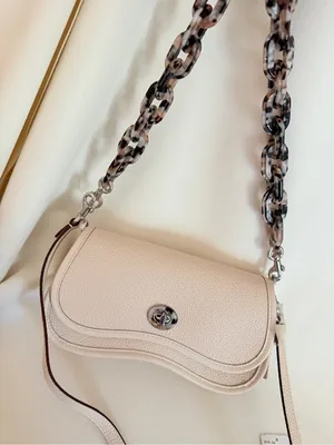 Coach Coachtopia Wavy Dinky Bag w/ 2 Straps in Silver/Cloud Pebble Leather ck113 thumbnail 1