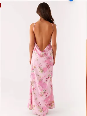 Peppermayo Pascal Maxi Dress Halter wedding guest drape open back Floral Print thumbnail 3