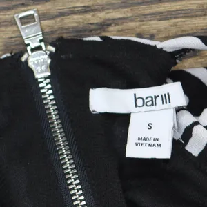 Bar III Womens Lined Printed Zip-Back Tank Top Zebra Black Multi S thumbnail 3