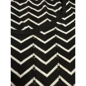 White House Black Market Sweater Womens Medium Multicolor Chevron Scoop Neck thumbnail 8