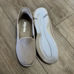 Skechers Slip-ins Womens 8.5 Taupe Gold Hands Free Air Cooled Memory Foam Shoes thumbnail 6