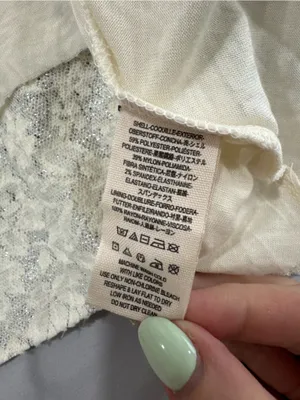 Free People Ombre Foil Lace Fit And Flare Dress White Medium NWT thumbnail 6