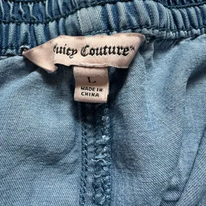 Juicy Couture Light‎ Blue Jean Shorts Women’s Lightweight Size Large Y2K thumbnail 3