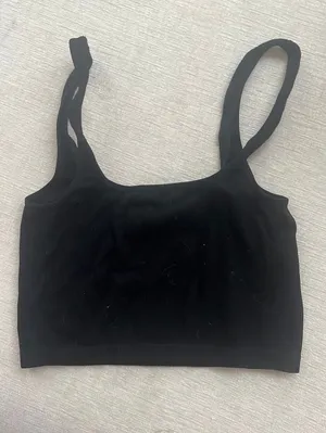 Simple black tank top thumbnail 1