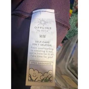 OFFLINE By Aerie Womens Size Medium Real Me High Waisted Crossover Legging Berry thumbnail 11