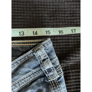 Silver Jeans Suki 17" Surplus Light Wash Low Rise Embroidery‎ Size 31x33 Western thumbnail 6