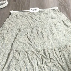 Lulus Sweet and Flirty Sage Green Floral Print‎ Two Piece Crop Top & Skirt XL thumbnail 12