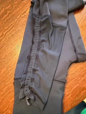 Lululemon Womens Leggings Adjustable Mesh rusching Navy Blue Size 8 High Rise thumbnail 12