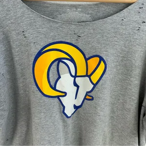 Fanatics Los Angeles Rams off the shoulder T-Shirt thumbnail 5