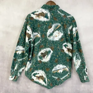 Vintage‎ Woolrich Flannel Shirt Womens Large Pinecone Winter Cabin Scenic Woodsy thumbnail 2