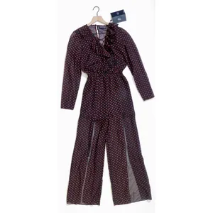 NWT!! THE FIFTH LABEL Titania Jumpsuit Black Red Clip Dot Dots Ruffle X-Small thumbnail 2