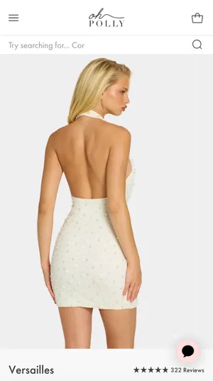 White Dress Mini Princess oh polly thumbnail 2