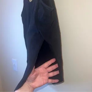 Madewell Black Curved Hem Tank Top with Side Slits‎ - Size Small thumbnail 5