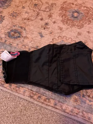 Edikted Black Leather Corset Top thumbnail 3