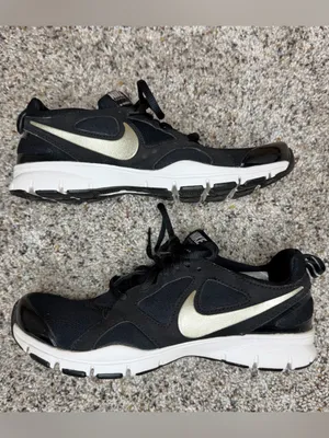 Nike In Season TR 2 Sneakers Tennis Shoes 6.5 Black Metallic Silver White thumbnail 4