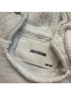 JOAH BROWN Pearl Grey French Terry Lounge Set Cropped Hoodie Joggers thumbnail 7