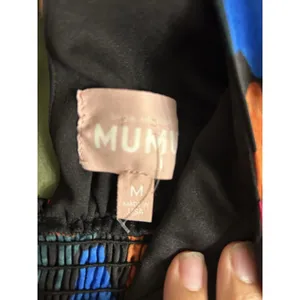 Show Me Your Mumu Danielle Mini Dress Geometric Multicolored Puff Sleeve Size M thumbnail 7
