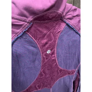 Lululemon Star‎ Runner Pullover in Hyper Stripe Plum Womens 4 thumbnail 4