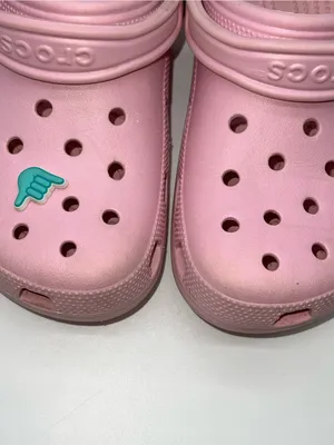 Classic Crocs Women's Taffy Pink Croslite Clog with Teal Hang Loose Jibbitz-Sz 8 thumbnail 13