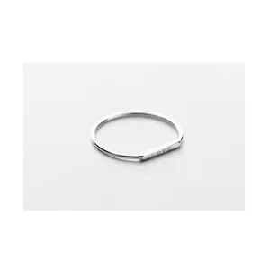 Boutique Dainty White‎ Gold-Plated S925 LOVE Bar Band Ring | Sz 6 NEW thumbnail 10