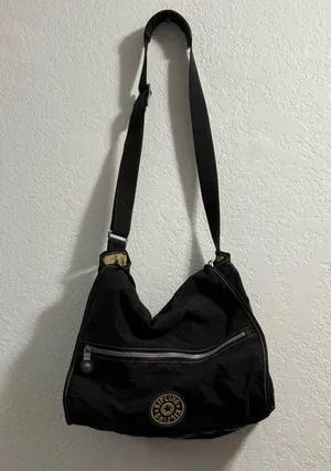 KIPLING Black WOMENS MEDIUM SHOULDER BAG PURSE SATCHEL Travel 17x12 thumbnail 1