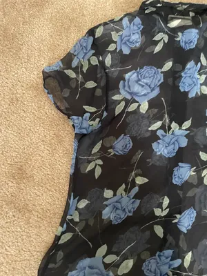 Anchor Blue Vintage sheer floral blouse thumbnail 5