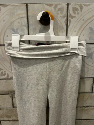 Edikted Light Grey Fold over Flare Leggings thumbnail 2
