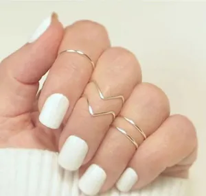 5pcs/Set silver Midi Rings thumbnail 3