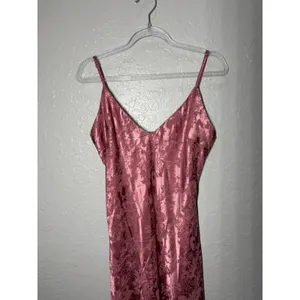 Lulus Calla Love Mauve Pink Jacquard Satin Slip Dress Sz M Fairy Coquette Party thumbnail 3