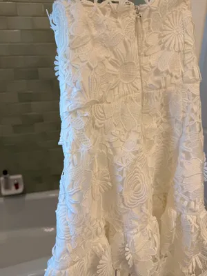 Milly Dress White Floral Mini thumbnail 6