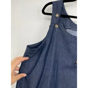 NY Collection Petite Women Mini Tank Dress Sleeveless Scoop Neck Blue PXL NEW thumbnail 4