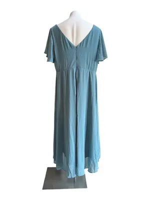 Ever Pretty Pleated Chiffon Dress Blue 1XL NWT thumbnail 7