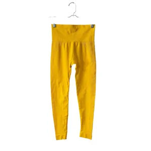 SET Active Yellow‎ Seamless Leggings SM High Rise Ribbed Gym Workout thumbnail 9