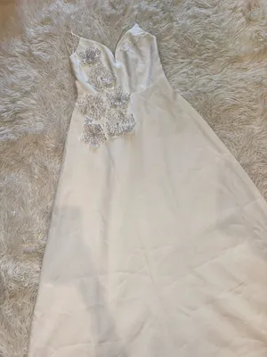 NEW ELLIATT Stella white 3d floral applique A-line bridal maxi gown dress sz S thumbnail 6