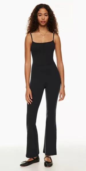 Aritzia Wilfred Free Black Wide Leg Jumpsuit Onesie Size M thumbnail 1